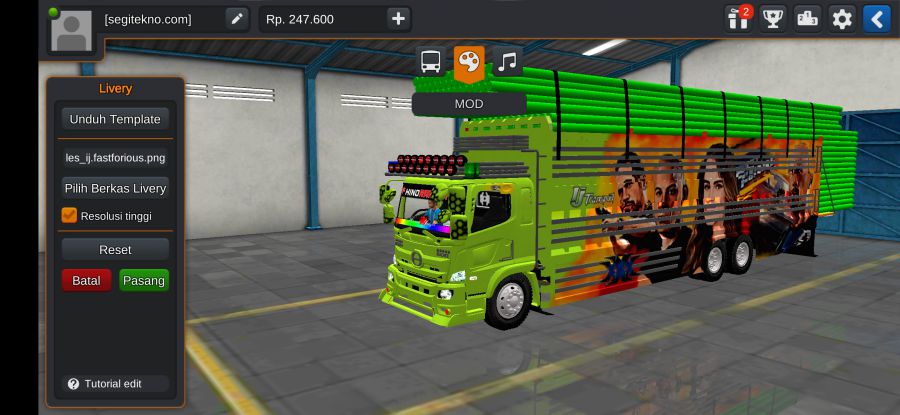 Mod Bussid Truck Sulawesi Hino