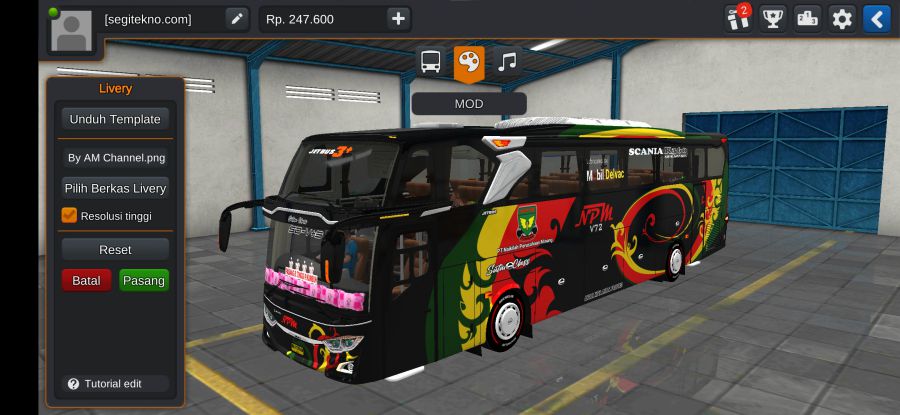 Download Mod Bussid Sumatera JB3+ Scania Gen 3