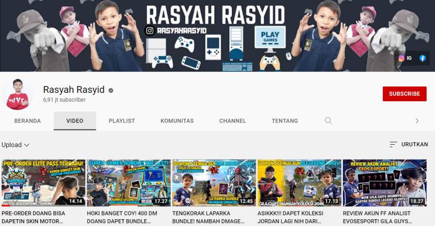 Youtuber Rasyah Rasyid