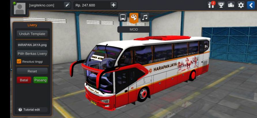 Download Mod Bussid XHD Harapan Jaya