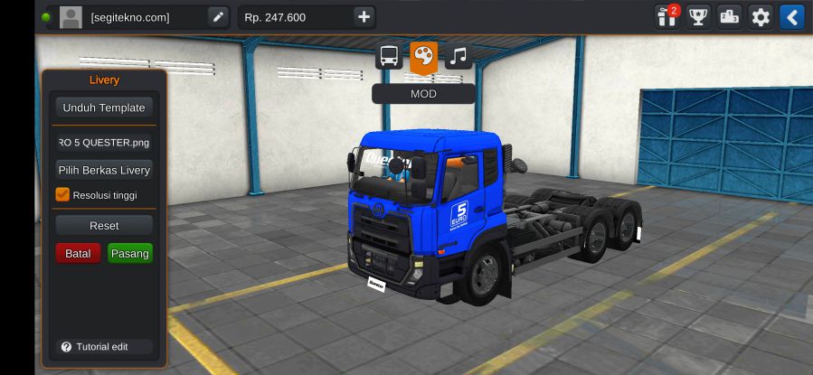 Download Mod Bussid Truck UD Quester Euro 5