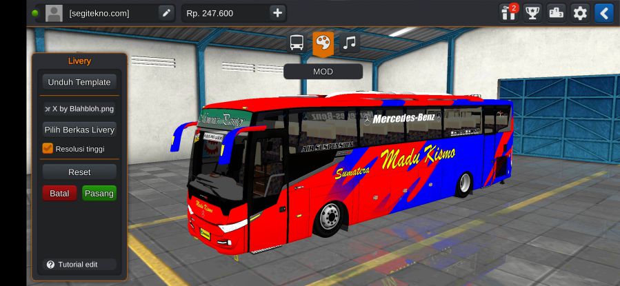 Download Mod Bussid Scorpion X Madu Kismo Sumatera