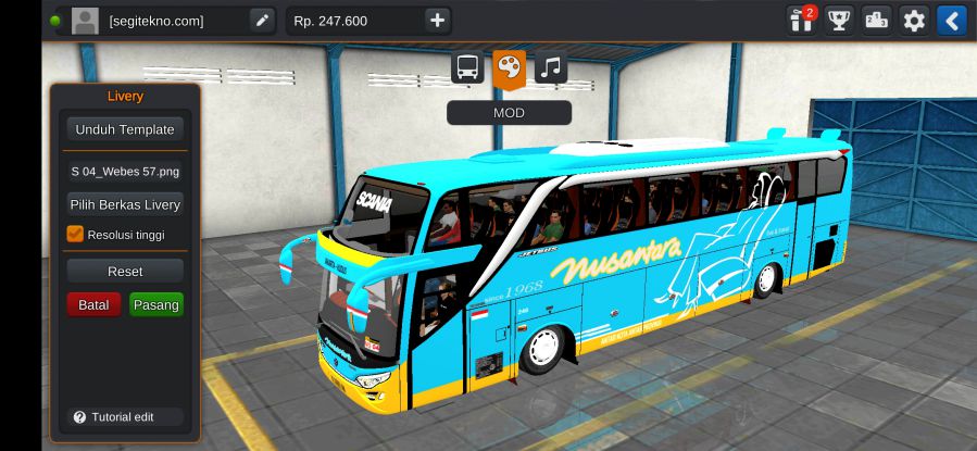 Download Mod Bussid Nusantara Jetbus 2 Scania K360IB