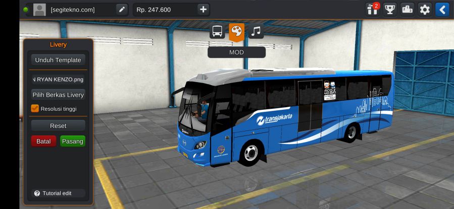 Download Mod Bussid Trans Jakarta Discovery Rindray