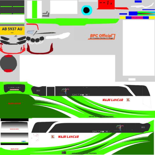 Download Livery & Mod Bussid Maju Lancar JB3 ZTOM