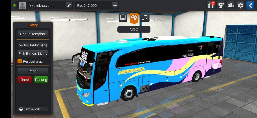 Download Livery & Mod Bussid Merdeka Rindray V2