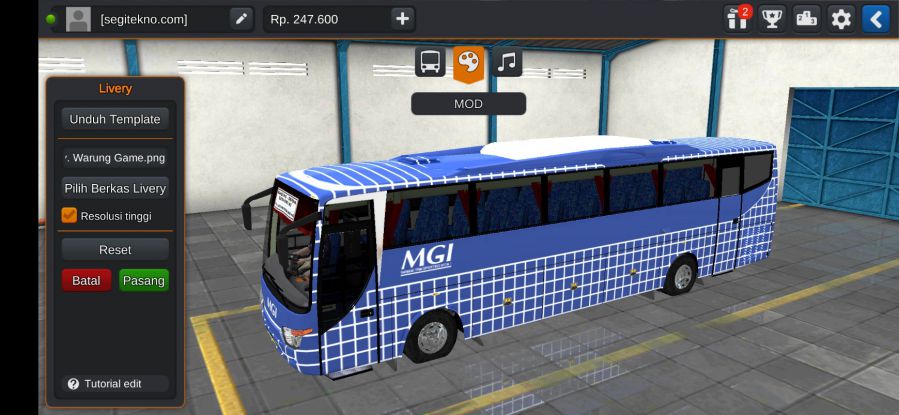 Download Livery & Mod Bussid MGI Celcius