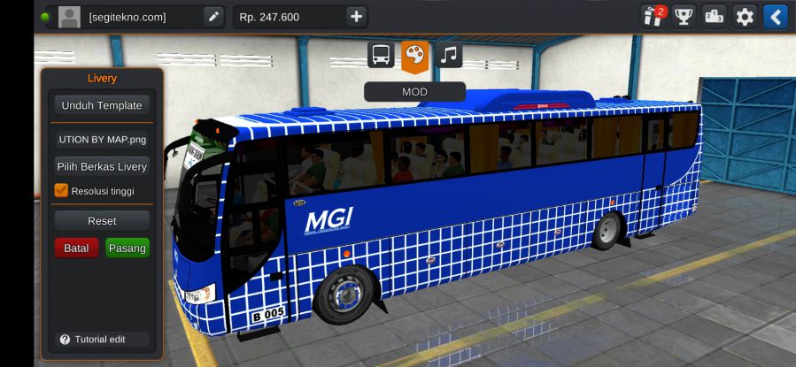 Download Livery & Mod Bussid MGI RS Evolution