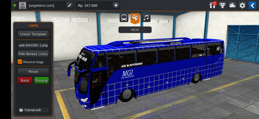 Download Livery & Mod Bussid MGI Jetliner