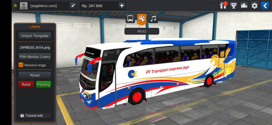 Mod & Livery Bussid Transport Express JBHD 2