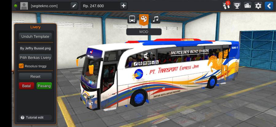 Mod & Livery Bussid Transport Express JB2 HD
