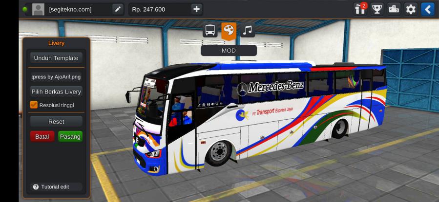 Mod & Livery Bussid Transport Express Discovery 3