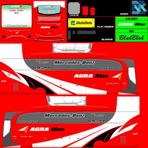 Download Livery Bussid Bus HD Agra Mas 