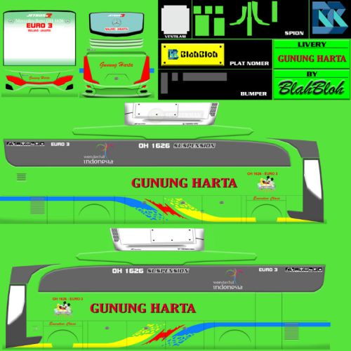 Download Livery Bussid Bus HD Gunung Harta