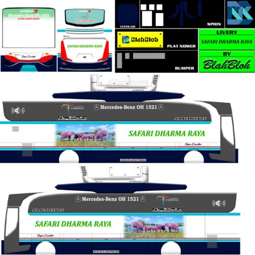 Download Livery Bussid Bus HD Safari Dharma Raya