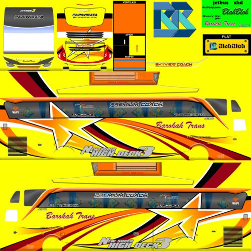 Download Livery Bussid Bus SHD Berkah Trans