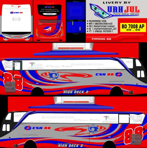 Download Livery Bussid Bus SHD CSH 88