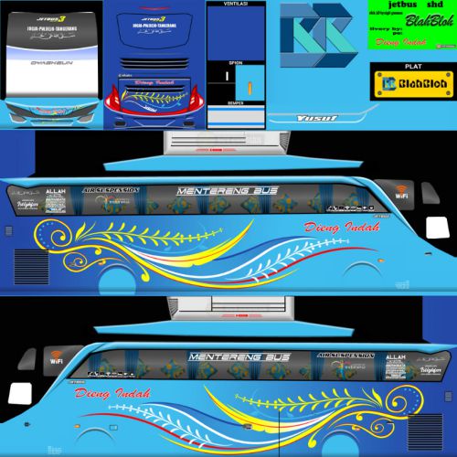 Download Livery Bussid Bus SHD Dieng Indah
