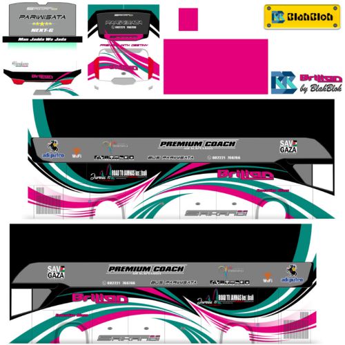 Download Livery Bussid Bus SHD Srikandi Brilian
