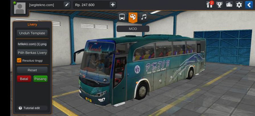Download Mod Bussid Sumatera Jetbus 2 HD Rindray V1 Cam
