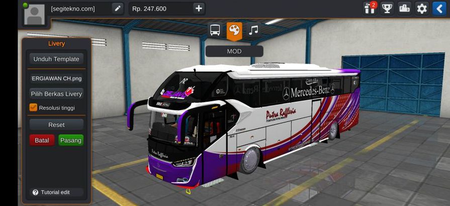 Download Mod Bussid Sumatera SR2 XHD