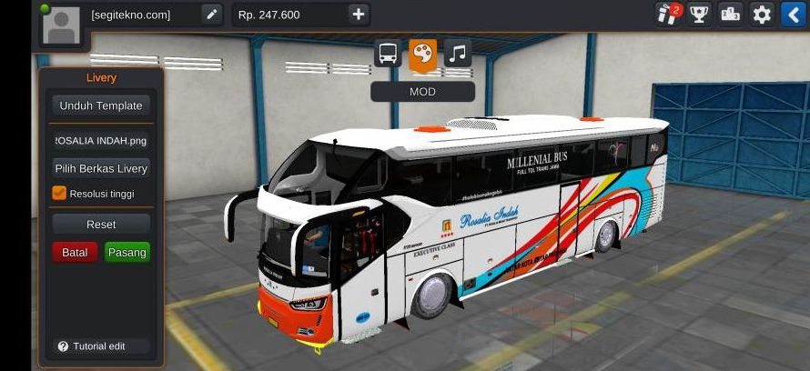Download Mod Bussid XHD Rosalia Indah